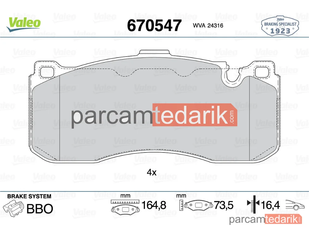 670547 | Fren Balatası — BMW 3 Touring, BMW 3 Cabrio, BMW 3 Coupe